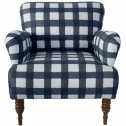 Top 10 ๐ Elsa Armchair Blue Plaid - Skyline Furniture ๐