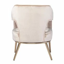 Cheapest ❤️ Ganex Upholstered Accent Chair Taupe/Champagne - Aiden Lane 🤩 -Living Room Chairs Sales unnamed file 4470