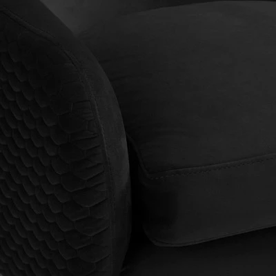 Discount β€οΈ Studio 55D Ames Quilted Onyx Velvet Swivel Chair π 5 Discount β€οΈ Studio 55D Ames Quilted Onyx Velvet Swivel Chair π - Image 3