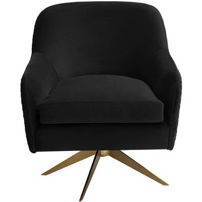Discount β€οΈ Studio 55D Ames Quilted Onyx Velvet Swivel Chair π 9 Discount β€οΈ Studio 55D Ames Quilted Onyx Velvet Swivel Chair π - Image 7