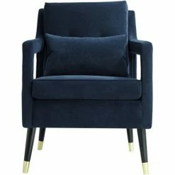 Budget ✔️ Studio 55D Tilman Blue Fabric Tufted Accent Chair 👍 -Living Room Chairs Sales unnamed file 4504