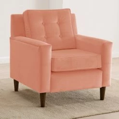 New 🎁 Henry Armchair Velvet Papaya - Skyline Furniture 🎉 -Living Room Chairs Sales unnamed file 4523