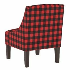 Discount ✨ Swoop Armchair Classic Gingham Red Black - Skyline Furniture 👏 -Living Room Chairs Sales unnamed file 4544