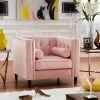 Top 10 ✔️ Karissa Velvet Armchair with Pillows Pink - Inspire Q 🥰 -Living Room Chairs Sales unnamed file 4581