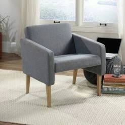 Buy 😀 Dakota Pass Tweed with Faux Wood Accent Chair Gray - Sauder 😉