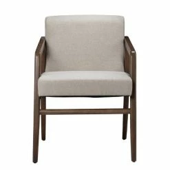 Deals 🔔 Winwest Upholstered Accent Chair Cream/Brown - Aiden Lane 🤩 -Living Room Chairs Sales unnamed file 4620