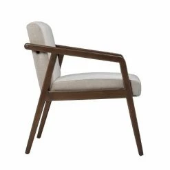 Deals 🔔 Winwest Upholstered Accent Chair Cream/Brown - Aiden Lane 🤩 -Living Room Chairs Sales unnamed file 4621