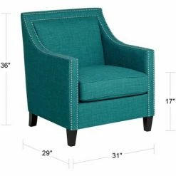 Wholesale 🔔 Studio 55D Flynn Teal Upholstered Armchair 🎁 -Living Room Chairs Sales unnamed file 4647