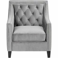 Best Sale ❤️ 55 Downing Street Tiffany Gray Tufted Armchair 😉 8 Best Sale ❤️ 55 Downing Street Tiffany Gray Tufted Armchair 😉 -Living Room Chairs Sales unnamed file 4652
