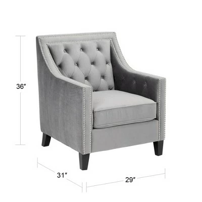 Best Sale ❤️ 55 Downing Street Tiffany Gray Tufted Armchair 😉 7 Best Sale ❤️ 55 Downing Street Tiffany Gray Tufted Armchair 😉 - Image 5