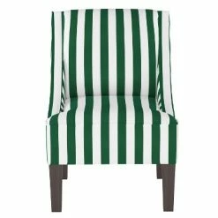 Promo ⭐ Swoop Armchair Canopy Stripe Emerald - Skyline Furniture ✨