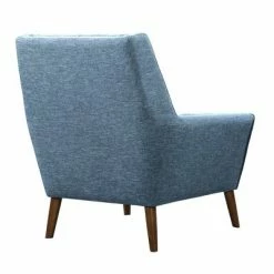 Brand new 🔥 Cobra Mid-Century Modern Chair in Blue Linen and Walnut Legs - Armen Living 👍 -Living Room Chairs Sales unnamed file 4685