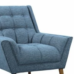 Brand new 🔥 Cobra Mid-Century Modern Chair in Blue Linen and Walnut Legs - Armen Living 👍 -Living Room Chairs Sales unnamed file 4686