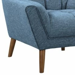 Brand new 🔥 Cobra Mid-Century Modern Chair in Blue Linen and Walnut Legs - Armen Living 👍 -Living Room Chairs Sales unnamed file 4687