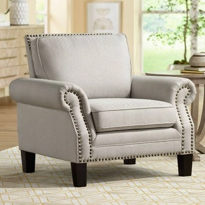 Discount π Elm Lane Clyde Park Oslo Linen Nailhead Trim Armchair β€οΈ 3 Discount π Elm Lane Clyde Park Oslo Linen Nailhead Trim Armchair β€οΈ