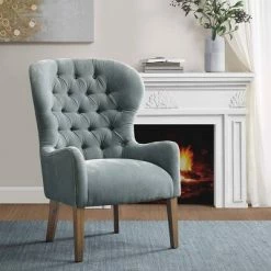 Deals 🥰 Madison Park Jeanne Accent Chair Light Blue ⌛