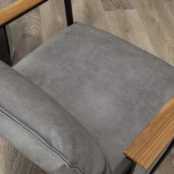 Top 10 😍 Nova Loft Accent Armchair Gray Faux Leather - Sauder 🎉 -Living Room Chairs Sales unnamed file 4760