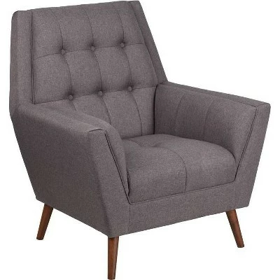 Discount ✔️ Hercules Contemporary Tufted Armchair Gray - Riverstone Furniture 🎉 3 Discount ✔️ Hercules Contemporary Tufted Armchair Gray - Riverstone Furniture 🎉