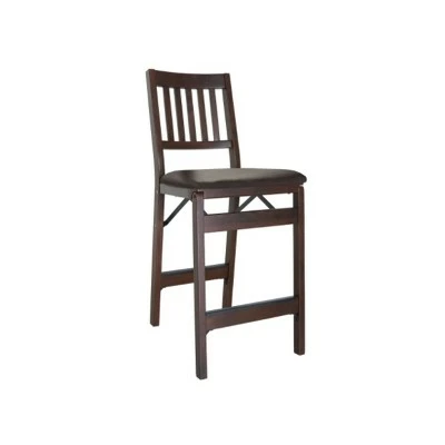 Best Pirce π MECO Stakmore Premium Solid Wood Dining Table Folding Counter Stools Set with Fabric Padded Upholstered Seat, Espresso (2 Pack) π 3 Best Pirce π MECO Stakmore Premium Solid Wood Dining Table Folding Counter Stools Set with Fabric Padded Upholstered Seat, Espresso (2 Pack) π