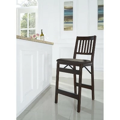 Best Pirce π MECO Stakmore Premium Solid Wood Dining Table Folding Counter Stools Set with Fabric Padded Upholstered Seat, Espresso (2 Pack) π 6 Best Pirce π MECO Stakmore Premium Solid Wood Dining Table Folding Counter Stools Set with Fabric Padded Upholstered Seat, Espresso (2 Pack) π - Image 4