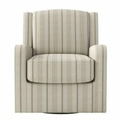 Coupon 😉 Kirke Modern Wingback Swivel Club Chair - Handy Living Striped Black 😍 -Living Room Chairs Sales unnamed file 4819