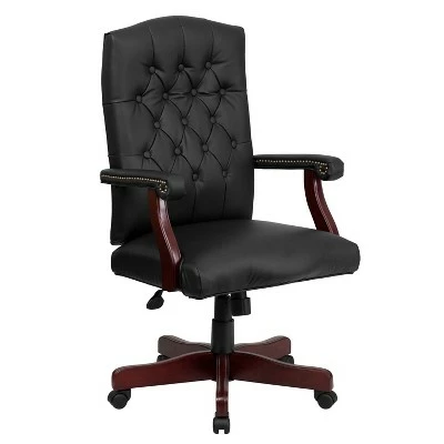 Top 10 ⭐ Martha Washington Leather Swivel Office Chair - Flash Furniture Burgundy ✔️ 6 Top 10 ⭐ Martha Washington Leather Swivel Office Chair - Flash Furniture Burgundy ✔️ - Image 4