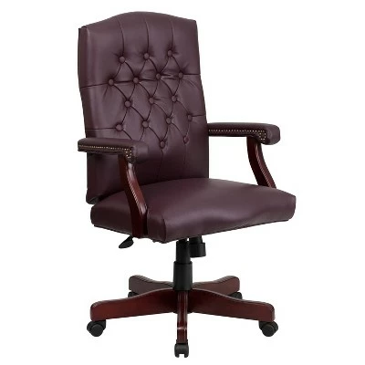 Top 10 ⭐ Martha Washington Leather Swivel Office Chair - Flash Furniture Burgundy ✔️ 7 Top 10 ⭐ Martha Washington Leather Swivel Office Chair - Flash Furniture Burgundy ✔️ - Image 5