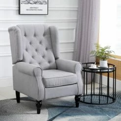 Cheap π HomCom Fabric Tufted Wingback Accent Club Chair with Wooden Legs β¨ 22 Cheap π HomCom Fabric Tufted Wingback Accent Club Chair with Wooden Legs β¨ -Living Room Chairs Sales unnamed file 491