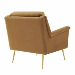 Discount 😀 Chesapeake Performance Velvet Armchair - Modway Gold/cognac 😍 -Living Room Chairs Sales unnamed file 4920