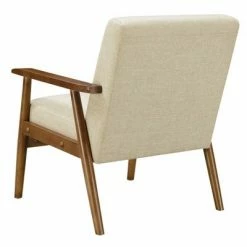 Discount ✔️ Wood Frame Mid-Century Modern Accent Chair - HomeFare Cognac Brown 🛒 -Living Room Chairs Sales unnamed file 4979