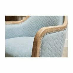 Best deal ⌛ Quilted Wood Frame Accent Chair Blue - HomeFare 😍 -Living Room Chairs Sales unnamed file 5010