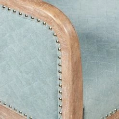 Best deal ⌛ Quilted Wood Frame Accent Chair Blue - HomeFare 😍 -Living Room Chairs Sales unnamed file 5011