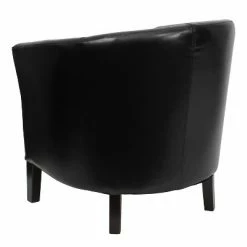 Buy 🔔 Flash Furniture LeatherSoftSoft Barrel Shaped Guest Chair ✔️
