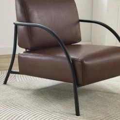 Best deal 🎉 Modern Accent Chair Espresso - HomeFare 👍 -Living Room Chairs Sales unnamed file 5132