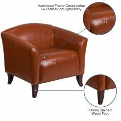 Best reviews of 👏 Flash Furniture HERCULES Imperial Series LeatherSoft Chair with Cherry Wood Feet 🔥 -Living Room Chairs Sales unnamed file 5153