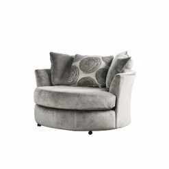 Promo ⭐ Mauricio Microfiber Swivel Chair - miBasics Brown 🌟 -Living Room Chairs Sales unnamed file 5256