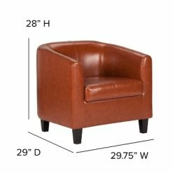Best deal 👍 Flash Furniture LeatherSoft Lounge Chair with Sloping Arms ❤️ -Living Room Chairs Sales unnamed file 5280