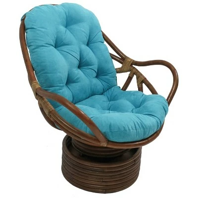 Top 10 ๐ฅ Rattan Swivel Rocker with Micro Suede Cushion - International Caravan Aqua Blue ๐ 5 Top 10 ๐ฅ Rattan Swivel Rocker with Micro Suede Cushion - International Caravan Aqua Blue ๐ - Image 3