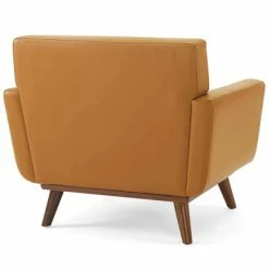Promo 🥰 Engage Leather Lounge Accent Armchair Tan - Modway 🧨 -Living Room Chairs Sales unnamed file 5316