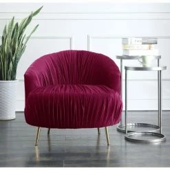 Wholesale 🤩 Penelope Ruched Accent Armchair - Picket House Furnishings Gunmetal 🎁 -Living Room Chairs Sales unnamed file 5343