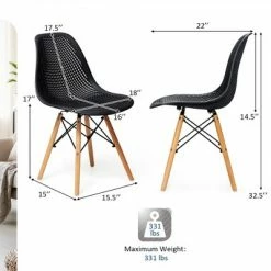 Flash Sale π Costway Set of 4 Plastic Hollow Out Chair Mid Century Modern Wood-Leg Seat White π 15 Flash Sale π Costway Set of 4 Plastic Hollow Out Chair Mid Century Modern Wood-Leg Seat White π -Living Room Chairs Sales unnamed file 5346