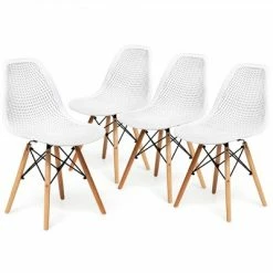 Flash Sale π Costway Set of 4 Plastic Hollow Out Chair Mid Century Modern Wood-Leg Seat White π 23 Flash Sale π Costway Set of 4 Plastic Hollow Out Chair Mid Century Modern Wood-Leg Seat White π -Living Room Chairs Sales unnamed file 5354