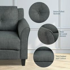 Top 10 🎁 Costway Accent Chair Upholstered Fabric Single Sofa Chair w/Tufted Backrest Grey ✨ -Living Room Chairs Sales unnamed file 5360