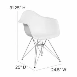 Coupon ⌛ Flash Furniture Alonza Series Plastic Chair with Arms and Chrome Base 🛒 -Living Room Chairs Sales unnamed file 537
