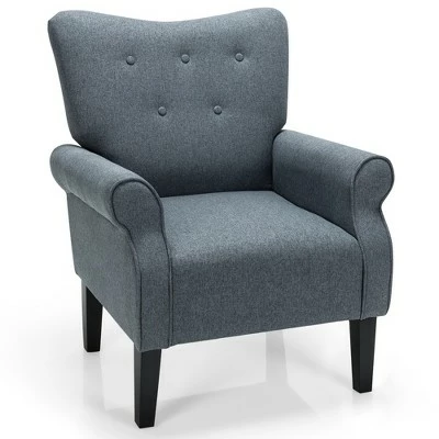 Wholesale 𧨠Costway Modern Accent Chair Fabric Armchair w/ Rubber Wood Legs & Tufted π 10 Wholesale 𧨠Costway Modern Accent Chair Fabric Armchair w/ Rubber Wood Legs & Tufted π - Image 8