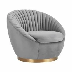 Best reviews of ✨ Mitzy Tufted Velvet Swivel Round Accent Chair - Armen Living Blush 🎉 -Living Room Chairs Sales unnamed file 5405