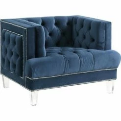 Flash Sale ✨ Velvet Upholstered Chair with Tufted Details and Acrylic Legs - Benzara Blue 😉 11 Flash Sale ✨ Velvet Upholstered Chair with Tufted Details and Acrylic Legs - Benzara Blue 😉 -Living Room Chairs Sales unnamed file 5424