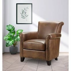 Top 10 ⌛ Harley Leather Armchair - Abbyson Living Camel 😀