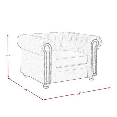Wholesale π― Gramery Tufted Chair - Picket House Furnishings Navy Blue π 5 Wholesale π― Gramery Tufted Chair - Picket House Furnishings Navy Blue π - Image 3