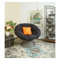 Budget 💯 Papasan Chair - OSP Home Furnishings Gray With Cream Wicker 🛒 -Living Room Chairs Sales unnamed file 549